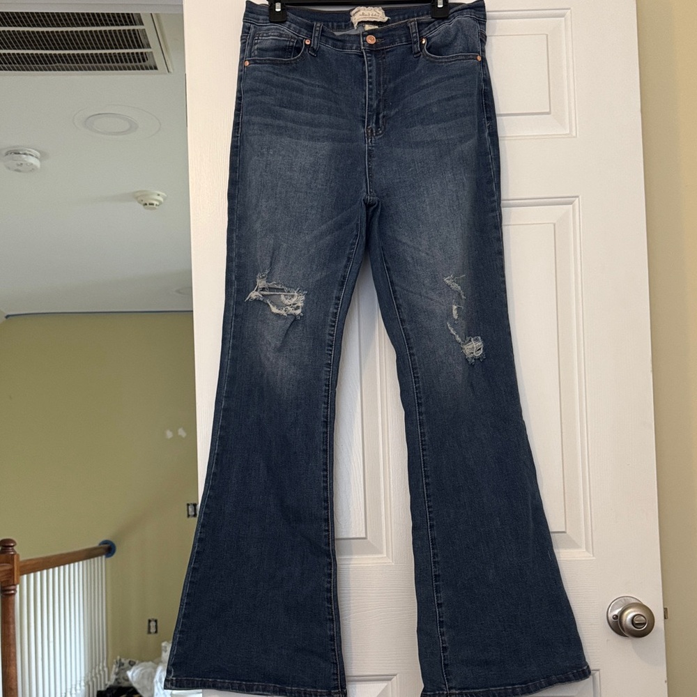 Women's Blue Flared Jeans